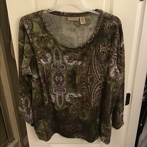 Art and Soul paisley print top